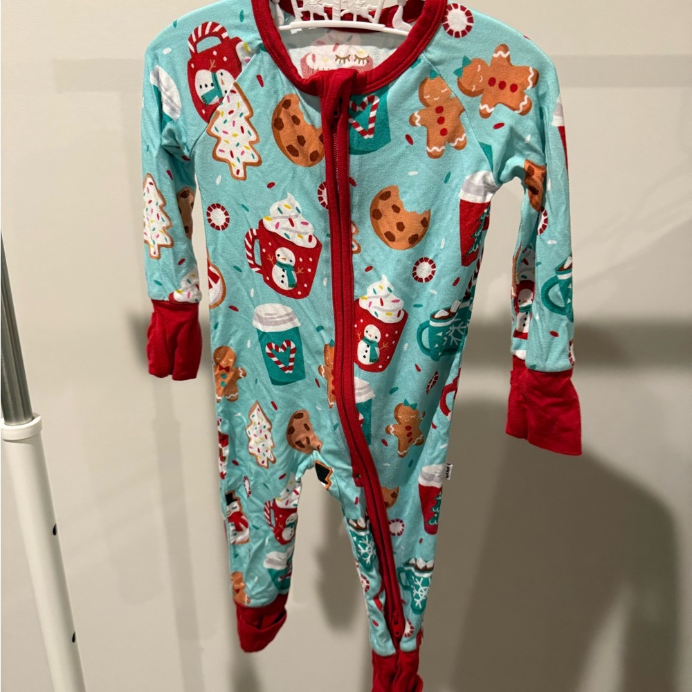 Little Sleepies Holiday Print Kids Footie